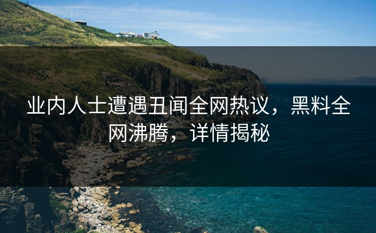 业内人士遭遇丑闻全网热议，黑料全网沸腾，详情揭秘  第1张